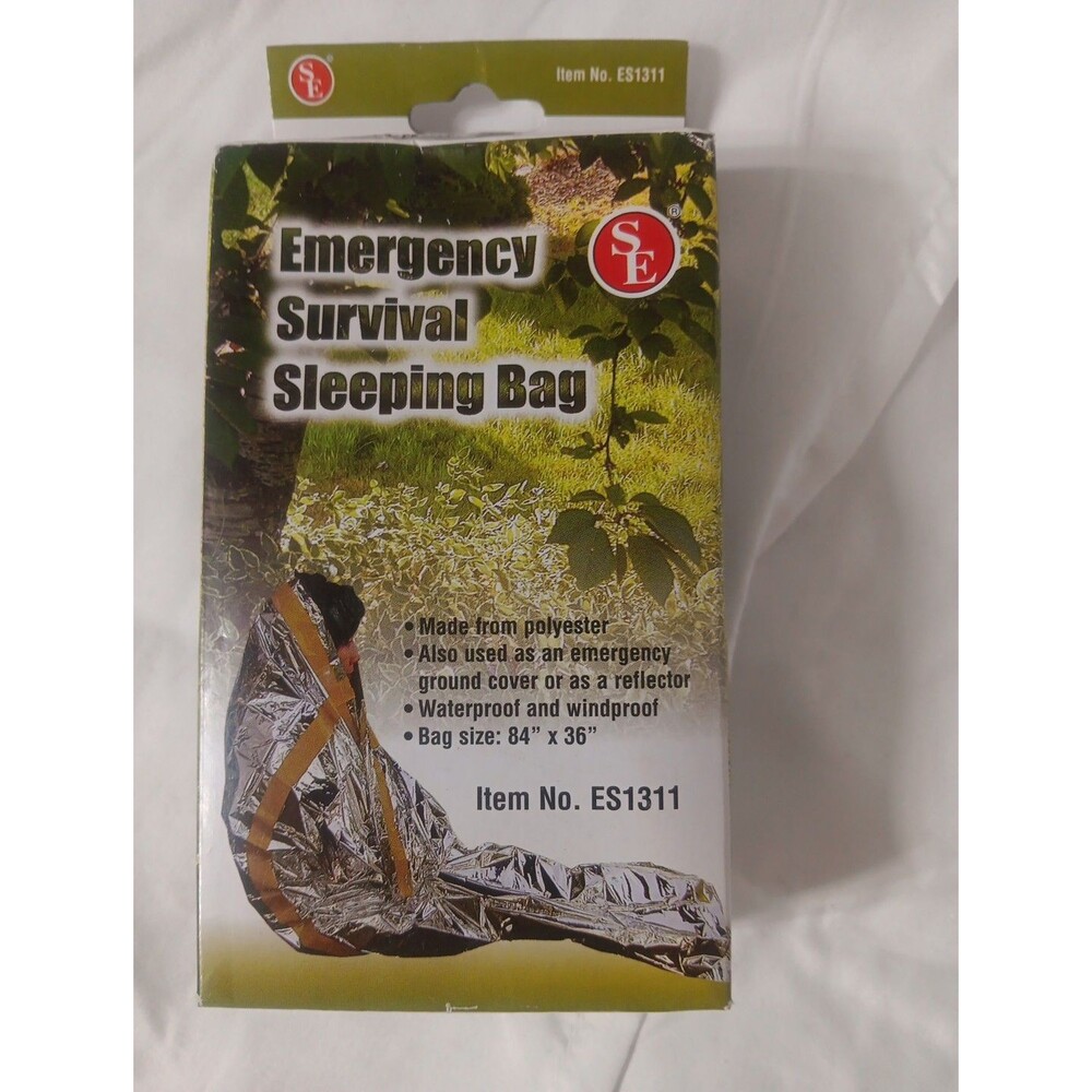 Emergency Sleeping Bag Mylar Insulated Heat Light Weight 84x36 Inch